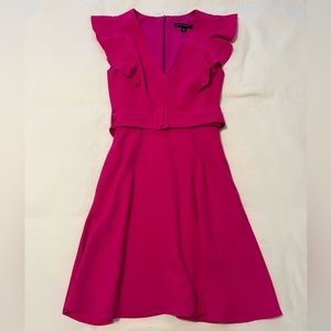 Black Halo Fuschia Belt Dress - Size 2